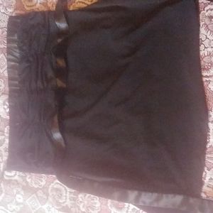 Black with silk ribbon no sleeve top